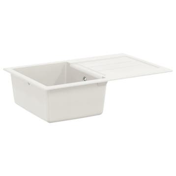 vidaXL Wasbak Wit 780 x 500 mm 80% Kwarts en 20% Hars, Verzenden