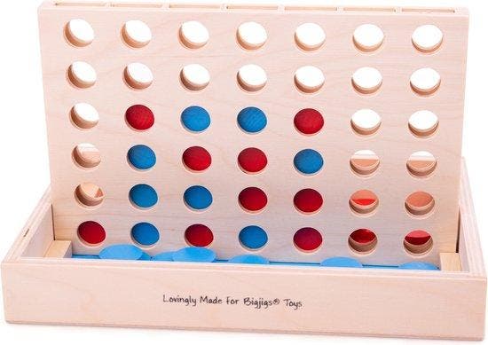 Bigjigs Houten Vier op een rij, BJ699 (Binnenspeelgoed), Kinderen en Baby's, Speelgoed | Kinderpuzzels, Nieuw, Verzenden