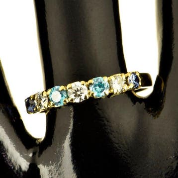 Bague - 18 carats Or jaune Diamant (Naturelle) - Tanzanite