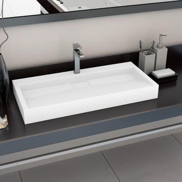 vidaXL Wastafel 100x46x11 cm mineraal gegoten/marmer gegoten, Verzenden