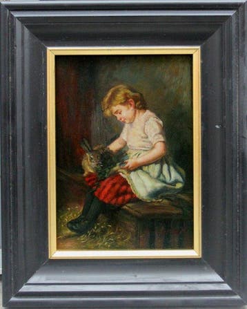 German school (XX), signed Meier - A little girl with a
