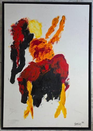Jan Sierhuis (1928) - Solares - Flamenco danseres, Antiek en Kunst, Kunst | Schilderijen | Modern