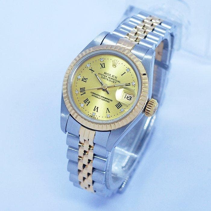 Rolex - Oyster Perpetual Datejust Ladies Diamonds - Ref., Handtassen en Accessoires, Horloges | Heren