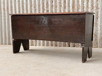 Kist - Accent - Eik - Coffer with brilliant wax patina, Antiek en Kunst