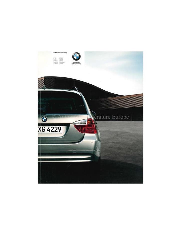 2007 BMW 3 SERIE TOURING BROCHURE NEDERLANDS, Livres, Autos | Brochures & Magazines, Enlèvement ou Envoi