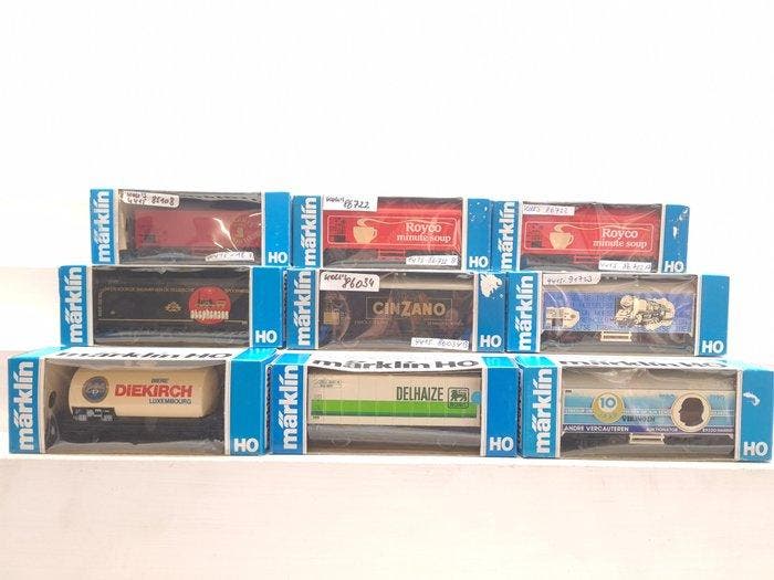 Märklin H0 - Modeltrein goederenwagon (9) - 9x, Hobby en Vrije tijd, Modeltreinen | H0