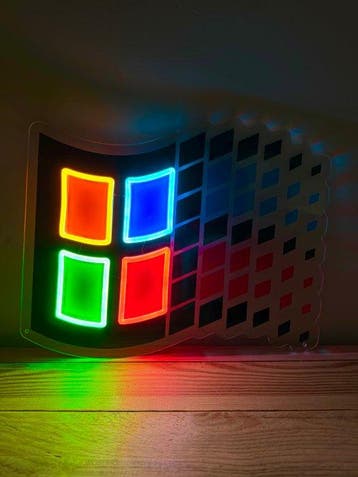 Windows 95 - Enseigne lumineuse au néon - Plexiglass