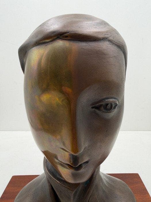 Virgilio GUIDI (1891-1984) - sculptuur, Testina - 35 cm -, Antiek en Kunst, Antiek | Overige Antiek