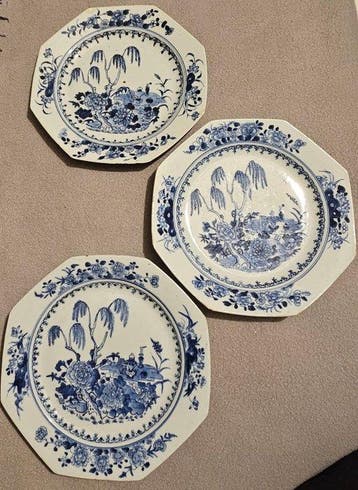 Assiette (3) - Porcelaine - 3 assiettes, Antiquités & Art