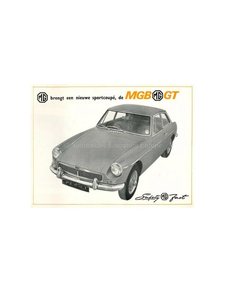 1976 MG MGB GT BROCHURE NEDERLANDS, Livres, Autos | Brochures & Magazines