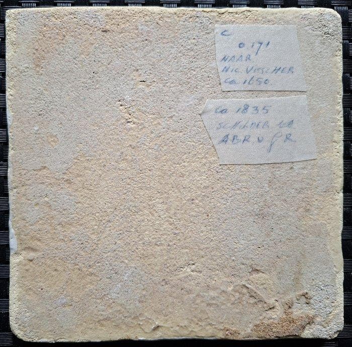 Carreau - Tuile antique avec une scène biblique.. -, Antiek en Kunst, Antiek | Glaswerk en Kristal