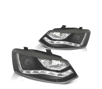 PHARES VOLKSWAGEN VW POLO 6R 10-14 FEUX DE JOUR FOND NOIR, Autos : Pièces & Accessoires, Verzenden