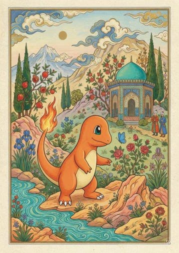 SDIMART 1996 - Lot of 2 Charmander & Arcanine Medieval
