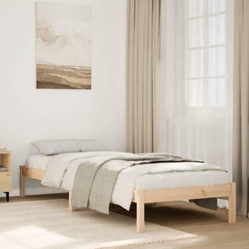 vidaXL Bedframe extra lang zonder matras massief grenenhout, Verzenden