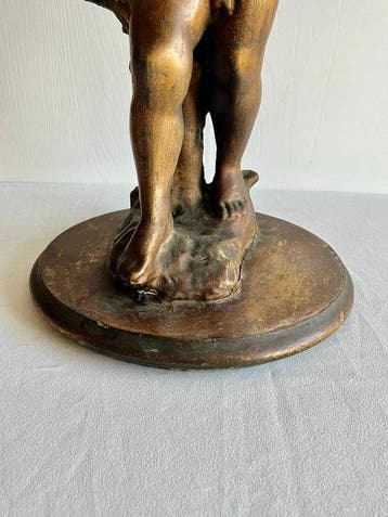 Sculpture, Putto - 63 cm - Noyer - 1890, Antiek en Kunst
