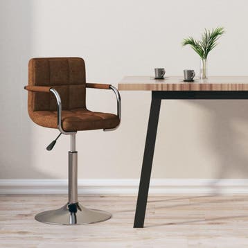 vidaXL Barkruk stof bruin, Huis en Inrichting, Barkrukken, Verzenden, Nieuw