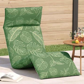 vidaXL Opvouwbare ligstoel Bladpatroon 175x54x8,5 cm Oxford, Verzenden