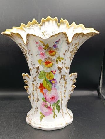 Porcelaine de Paris - Vaas (2) - Porselein - Vazen Vieux, Antiquités & Art