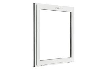 PVC kiep b80xh80 cm Wit, Gevelraam of Ruit, 80 tot 120 cm, 80 tot 120 cm, Nieuw