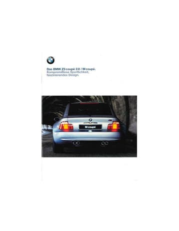1998 BMW Z3 M COUPE BROCHURE DUITS, Livres, Ophalen of Verzenden