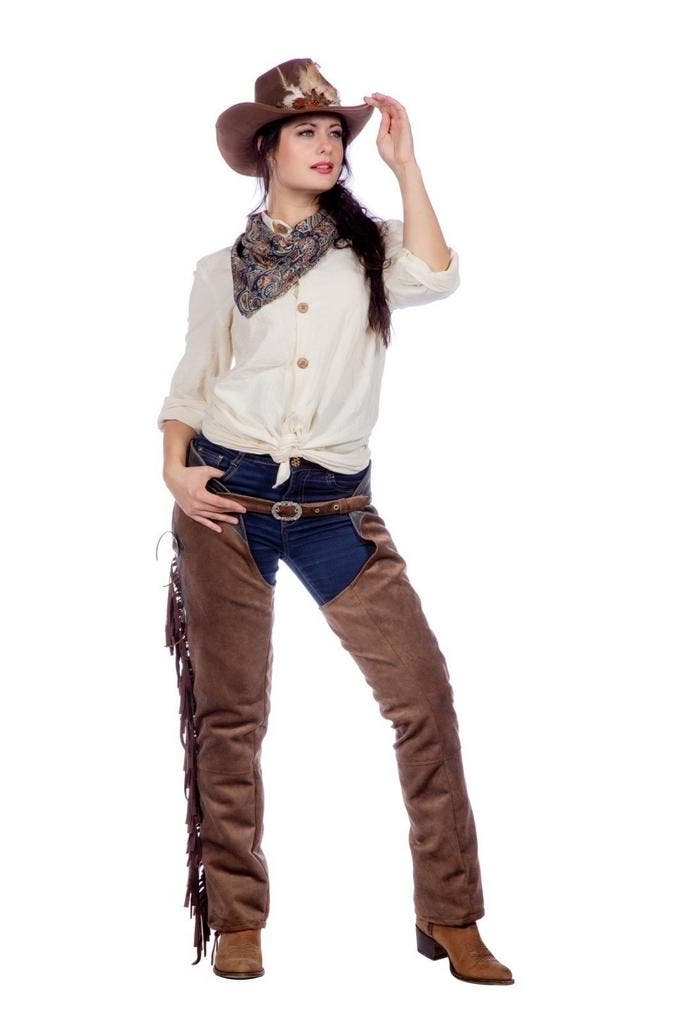 Cowboy Broek Bruin Dames, Kleding | Dames, Carnavalskleding en Feestkleding, Nieuw, Verzenden