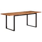 vidaXL Eettafel 180x90x75 cm massief acaciahout, Verzenden, Nieuw