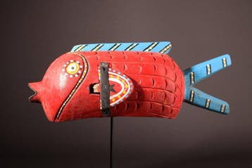 Größe Marionette der Bozo Fisch mit Ständer - Statue - Mali