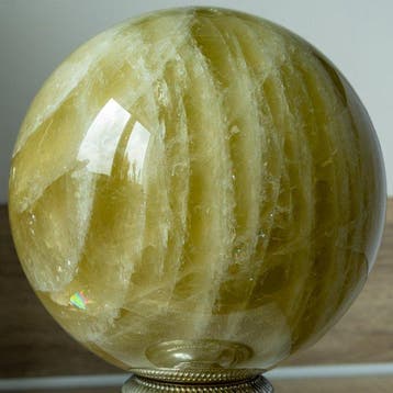 Large Citrine crystal sphere Kristal - Hoogte: 14 cm -