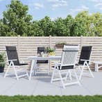 vidaXL Stoelkussens 4 st hoge rug oxford stof, Verzenden