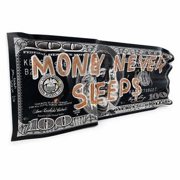 Mike Blackarts - Money Never sleeps sculpture