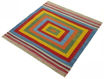 Handgeweven Designer Kelim - Kelim - 102 cm - 100 cm, Nieuw