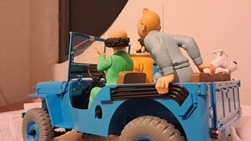1:8 - Modelauto - Jeep Willys con personajes de Tintín -, Nieuw