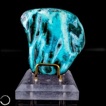 Museumwaardige chrysocolla- en malachietskulptuur uit Congo