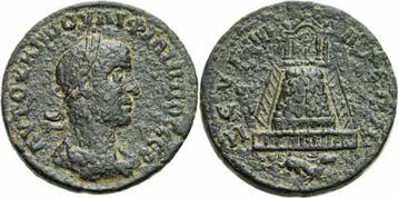 247-249 Philipp Ii Zeugma Kommagene Bronze Tempel Zeus Pe..., Verzenden