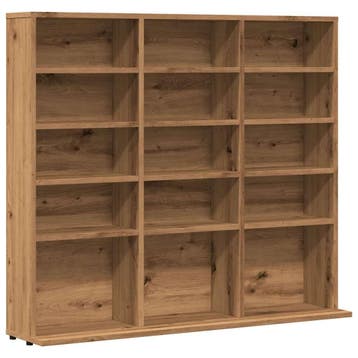 Cd-kast eiken 100cm - Tweede kansje, OP = OP!, Verzenden, Gebruikt, Hout, Cd's of Dvd's