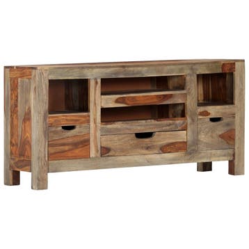 vidaXL Dressoir 100x30x50 cm massief acaciahout grijs, Verzenden, Nieuw