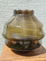 Verreries de Doyen - Vase - Verre, Étain - Verre vert olive, Antiek en Kunst
