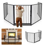 Veiligheidshek - Haardscherm - Hondenhek - 305 cm - Zwart -, Tuin en Terras, Verzenden, Nieuw