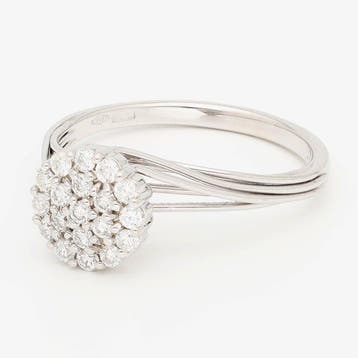 Bague - 18 carats Or blanc Diamant (Naturelle), Nieuw