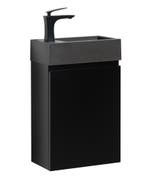 Toiletmeubel Angela 40 x 22 cm Mat Zwart Fonteinmeubel, Doe-het-zelf en Bouw, Verzenden, Nieuw