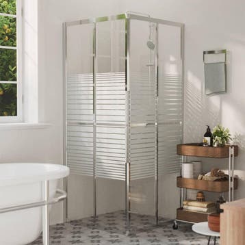 vidaXL Douchecabine 80x80x180 cm ESG, Doe-het-zelf en Bouw, Verzenden, Nieuw