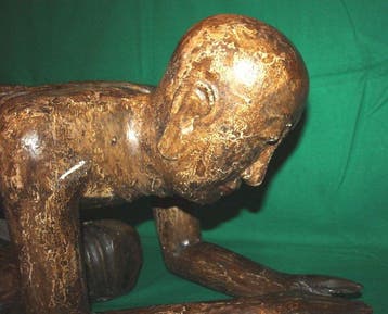 BONZO IN PREGHIERA - sculptuur - Bonzo - Myanmar/Birma