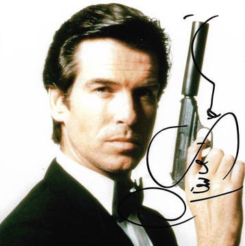 Pierce Brosnan - Autographed Photo James Bond 007 Pierce