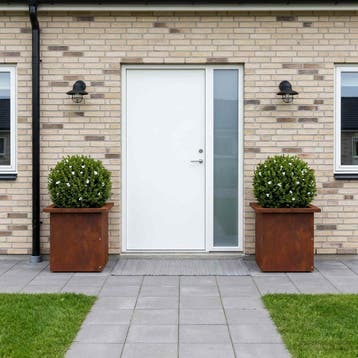 vidaXL Tuinplantenbak met led 2 st Roestkleurig 30 x 30 x 30, Verzenden, Nieuw