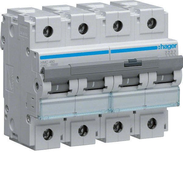Disjoncteur Hager HMC - HMC480, Doe-het-zelf en Bouw, Elektriciteit en Kabels, Verzenden