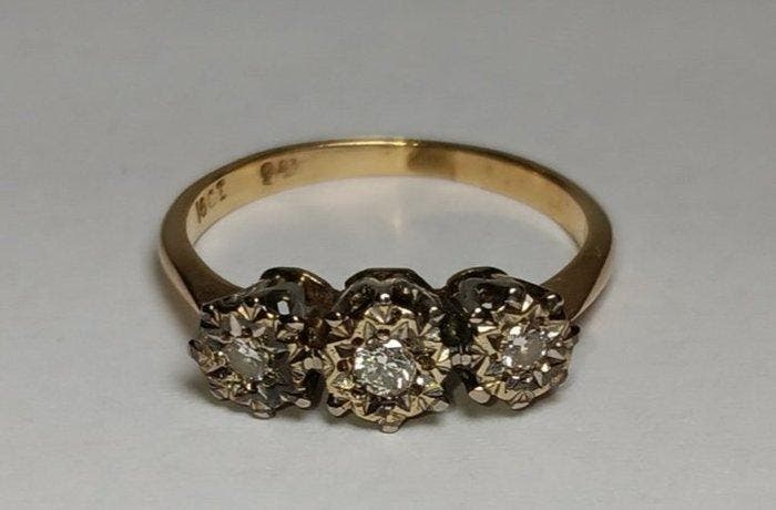 Ring - 18 karaat Geel goud, Handtassen en Accessoires, Ringen