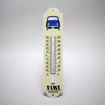Emaille thermometer Fiat 500, Collections, Marques & Objets publicitaires, Verzenden