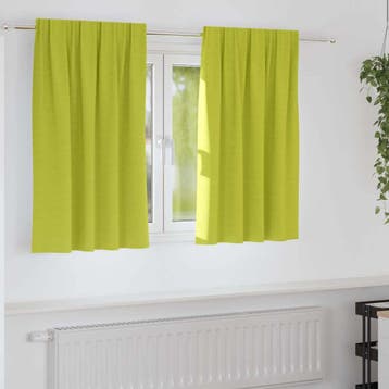 vidaXL Blackout Gordijnen met Ringen 2 pcs Groen 140 x 140, Huis en Inrichting, Stoffering | Gordijnen en Lamellen, Verzenden