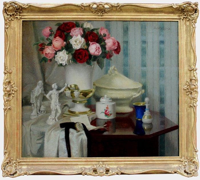 Paul Walter Ehrhardt (1872-1959) - Art Deco still life with, Antiek en Kunst, Kunst | Schilderijen | Klassiek