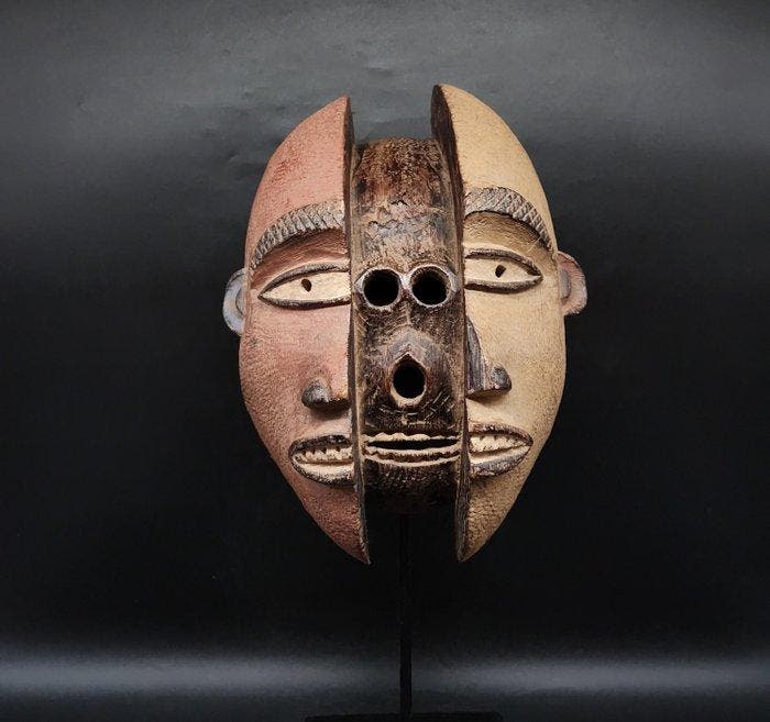 Magnifique - Masque - kongo - République démocratique du, Antiquités & Art, Art | Art non-occidental